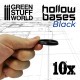 Hollow Plastic Bases - BLACK 40mm