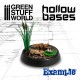 Hollow Plastic Bases - BLACK 40mm