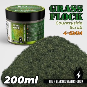 Static Grass Flock 4-6mm - COUNTRYSIDE SCRUB - 200 ml