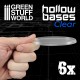 Hollow Plastic Bases -TRANSPARENT - Oval 90x52mm