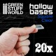 Plastic CLEAR Square Hollow Base 20mm