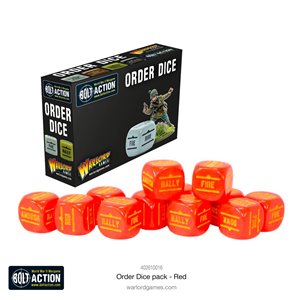 Bolt Action Orders Dice - Red (12)