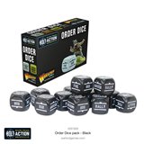 Bolt Action Orders Dice Pack - Black (12)
