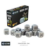 Bolt Action Orders Dice Pack - Grey (12)