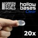 Transparent Hollow Plastic Bases - ROUND 28,5mm