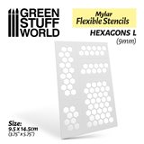 Flexible Stencils - HEXAGONS L (9mm)