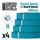 Elastic Bands for Board Games 300mm - Pack x4