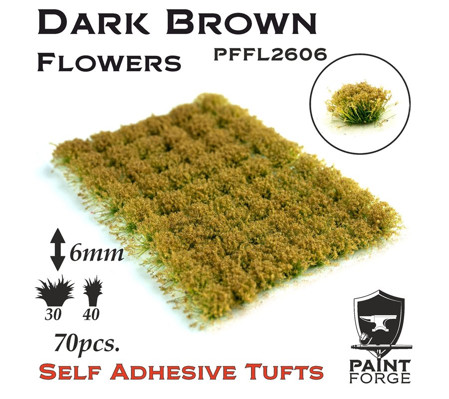 Paint Forge Tuft 6mm Dark Brown Flowers