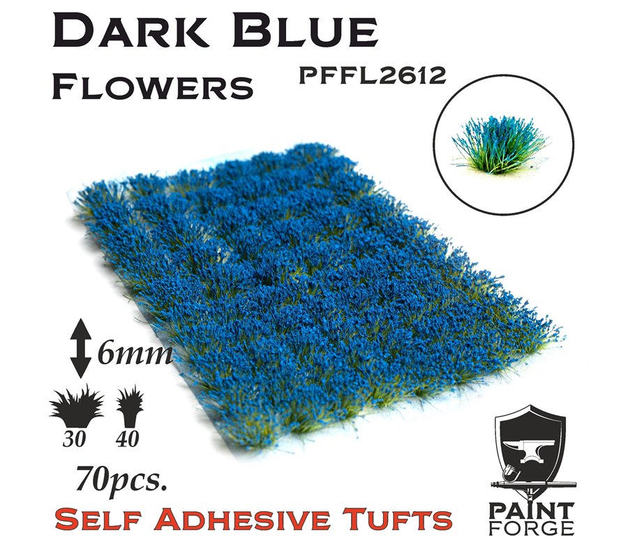 Paint Forge Tuft 6mm Dark Blue Flowers