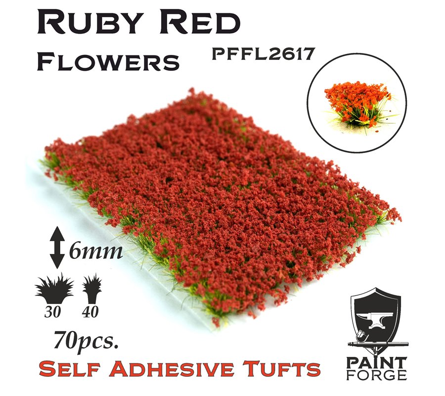 Paint Forge Tuft 6mm Ruby Red Flowers