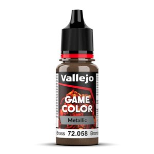 Vallejo Game Color 72058 Brassy Brass Metallic 18 ml