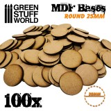 MDF Bases - Round 25 mm (Pack x100)