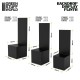 Straight Backdrop Plinths 6x6x6cm Black