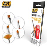 AK Interactive 663 Survival Weathering Brushes Set