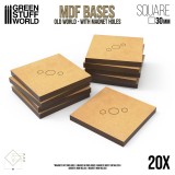 MDF Old World Bases - Square 30 mm