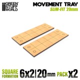 MDF Movement Trays - Slimfit Square 20 mm 120x40mm