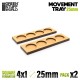 MDF Movement Trays 25mm 4x1 - Skirmish Lines