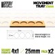 MDF Movement Trays 25mm 4x1 - Skirmish Lines