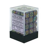 Chessex Festive 12mm d6  Mosaic Yellow Dice Block (36)