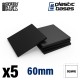 Black Plastic Bases - Square 60 mm