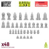 3D printed set: Ork Rockets and Missiles
